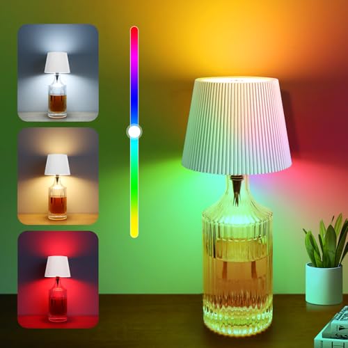 CHNMALITAI 5V USB Aufladbar LED Kabellose Flaschenlampe, Touch Dimmable Akku Tischlampe für Innen und Außen Restaurant Bar Garten RGB Beleuchtung CHNMALITAI 5V USB Aufladbar LED Kabellose Flaschenlampe, Touch Dimmable Akku Tischlampe für Innen und Außen Restaurant Bar Garten RGB Beleuchtung von CHNMALITAI