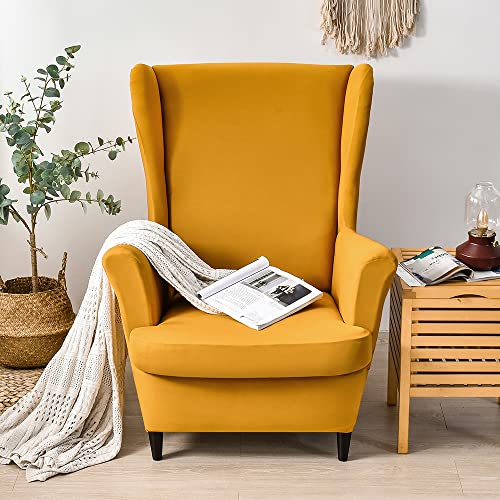 CHNSHOME Sesselhusse Ohrensessel 2 Stück Sesselbezug Sessel-Überwürfe Stretch Sesselüberzugs Ohrensessel Überzug Khaki CHNSHOME Sesselhusse Ohrensessel 2 Stück Sesselbezug Sessel-Überwürfe Stretch Sesselüberzugs Ohrensessel Überzug Khaki von CHNSHOME