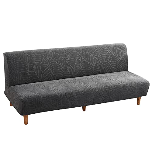 CHNSHOME Sofabezug ohne armlehnen wasserdicht Stretch Armloser Schlafsofabezug sofahusse sofauberwurf ohne armlehnen Grau von CHNSHOME