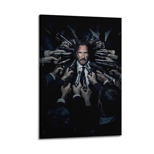 CHNT John Wick Poster, Wandkunst, Leinwandgemälde, Wohnzimmer, Schlafzimmer, Heimdekoration, Büro, Wandposter, Fitnessstudio, Kunstmalerei, 30 x 45 cm von CHNT