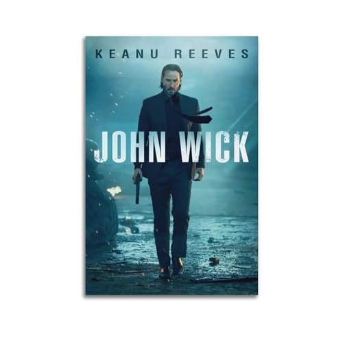 CHNT John Wick Poster, Wandkunst, Leinwandgemälde, Wohnzimmer, Schlafzimmer, Heimdekoration, Büro, Wandposter, Fitnessstudio, Kunstmalerei, 60 x 90 cm von CHNT