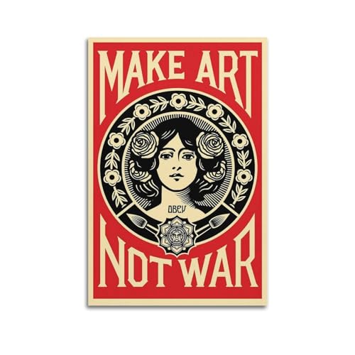 CHNT "Make Art Not War"-Poster, Wandkunst, Leinwandgemälde, Wohnzimmer, Schlafzimmer, Heimdekoration, Büro, Wandposter, Fitnessstudio, Kunstmalerei, 40 x 60 cm von CHNT