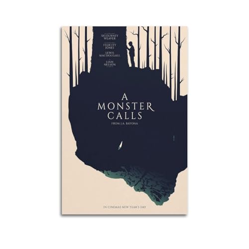Poster mit Aufschrift "A Monster Calls" auf Leinwand, Gemälde, Wohnzimmer, Schlafzimmer, Heimdekoration, Büro, Wandposter, Fitnessstudio, Kunstmalerei, 30 x 45 cm Poster mit Aufschrift "A Monster Calls" auf Leinwand, Gemälde, Wohnzimmer, Schlafzimmer, Heimdekoration, Büro, Wandposter, Fitnessstudio, Kunstmalerei, 30 x 45 cm von CHNT