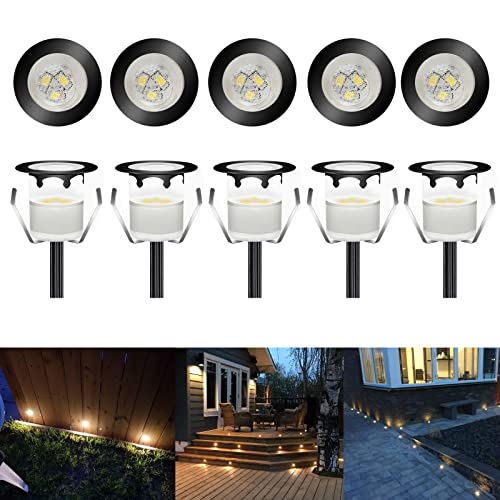 CHNXU 10er Set Terrassen Einbaustrahler LED Bodeneinbaustrahler Ø30mm 0.6W Aussen DC12V Warmes Weiß IP67 Wasserdicht LED Einbauleuchten Deckenstrahler für Küche Garten Treppen Bad Balkon, Schwarz CHNXU 10er Set Terrassen Einbaustrahler LED Bodeneinbaustrahler Ø30mm 0.6W Aussen DC12V Warmes Weiß IP67 Wasserdicht LED Einbauleuchten Deckenstrahler für Küche Garten Treppen Bad Balkon, Schwarz von CHNXU