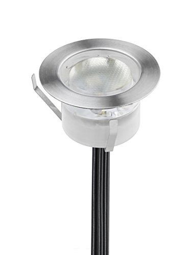 CHNXU LED Bodeneinbaustrahler Ø45mm 1W Terrassen Einbaustrahler Aussen 12V IP67 Wasserdicht Garten Terrassenstrahler Licht, Warmes Weiß von CHNXU