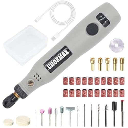 CHOKMAX Mini Multifunktionswerkzeug, 3.7V Li-ion Mini Rotary Multi-Tool Kit mit variabler Geschwindigkeit, 42pcs Zubehör Kit elektrische Tool DIY Schleifer zum Polieren, Reinigen und Gravieren CHOKMAX Mini Multifunktionswerkzeug, 3.7V Li-ion Mini Rotary Multi-Tool Kit mit variabler Geschwindigkeit, 42pcs Zubehör Kit elektrische Tool DIY Schleifer zum Polieren, Reinigen und Gravieren von CHOKMAX