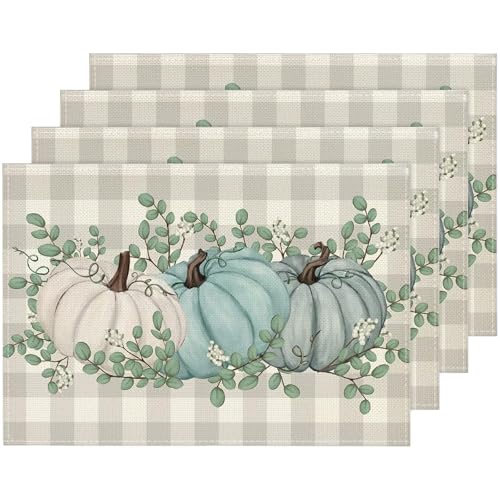 4 Stück Herbst Platzsets, Kürbis Platzdeckchen Waschbar, Kürbis Tischset Herbst, 45 x 30 cm Kürbisse Platzsets, Kürbisse Tischset Urlaub für Thanksgiving Halloween Restaurant Küche Party Dekoration 4 Stück Herbst Platzsets, Kürbis Platzdeckchen Waschbar, Kürbis Tischset Herbst, 45 x 30 cm Kürbisse Platzsets, Kürbisse Tischset Urlaub für Thanksgiving Halloween Restaurant Küche Party Dekoration von CHONGQILAO