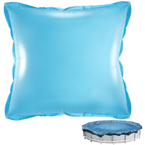 CHONGQILAO Poolkissen Winter Luftkissen Pool Kissen, Pool Winterkissen mit Loch und Schnur, Aufblasbare Poolabdeckung Kissen, 120x120cm Poolkissen Viereckig für Winterfeste Pool Abdeckung Schutz von CHONGQILAO