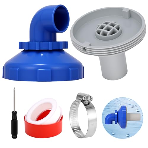 Pool Einlaufdüse 360° Drehbar, Einlaufdüse Pool 32mm, Pool Düsen Set, Düse Pool Auslassdüse, Einströmdüse für Stahlwandpool, Einströmdüse Pool Zubehör, für Intex Bestway Pool Düse Auslass Ausströmer von CHONGQILAO