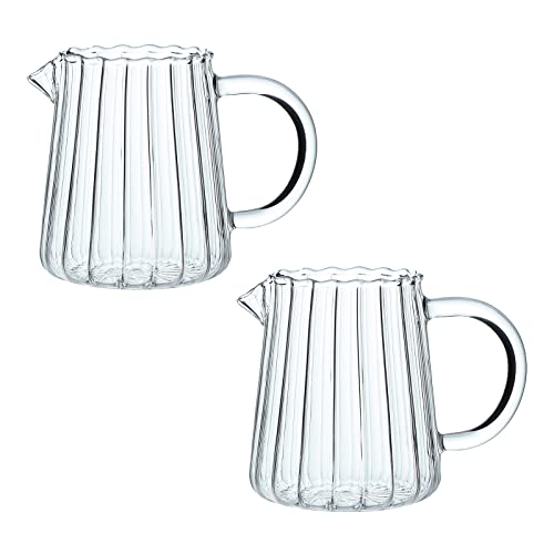 CHOOLD Eleganter Glaskännchen in Wellenform und Servierkrug für Kaffee, Milch, Soße – Küchenkännchen, 2 Stück, 240 ml CHOOLD Eleganter Glaskännchen in Wellenform und Servierkrug für Kaffee, Milch, Soße – Küchenkännchen, 2 Stück, 240 ml von CHOOLD