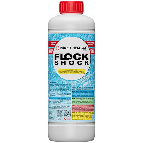CHOSA - Flockungsmittel Pool Chemie Flüssig - Flockmittel gegen trübes Wasser Schwimmbad flockung - Poolpflege - Pflegemittel Poolwasser - Trübungsentferner Klareffekt (1L) von CHOSA
