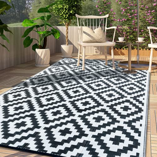 CHOSHOME 120X180CM Balkon Teppich Wetterfester In-& Outdoor, Modern Strapazierfähige, für Terrasse Garten Geeignet Teppich Wohnzimmer Schwarz UV Beständig CHOSHOME 120X180CM Balkon Teppich Wetterfester In-& Outdoor, Modern Strapazierfähige, für Terrasse Garten Geeignet Teppich Wohnzimmer Schwarz UV Beständig von CHOSHOME