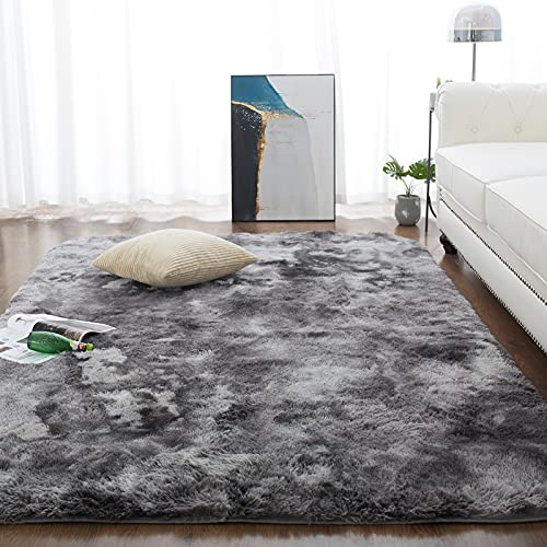 CHOSHOME Teppich Wohnzimmer Shaggy Hochflor Schwarz Langflor Kinderzimmer Modern Batik Jugendzimmer Flauschig Groß, Dunkelgrau/Schwarz 120 x 180CM CHOSHOME Teppich Wohnzimmer Shaggy Hochflor Schwarz Langflor Kinderzimmer Modern Batik Jugendzimmer Flauschig Groß, Dunkelgrau/Schwarz 120 x 180CM von CHOSHOME
