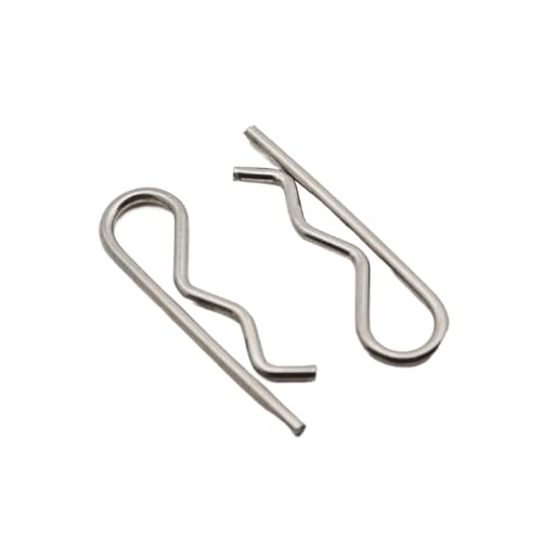 CHOUXUANGA R-Clipstift, 2–10 Stück M1 M1.2 M1.6 M1.8 M2 M2.5 M3 M3.5 M4 R-Typ Federsplint Wellenform Split Clip Klemme Haar Traktorstift for Auto(M3 x 65 5pcs) von CHOUXUANGA