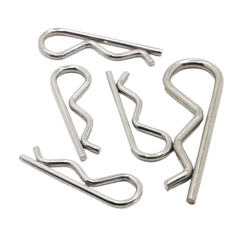 CHOUXUANGA R-Clipstift, R-förmiger Federsplint aus Edelstahl M1 M1.2 M1.6 M1.8 M2 M2.5 M3 M3.5 M4 M5 Befestigungsmaterial zur Autoreparatur(M2x40 5pcs) von CHOUXUANGA