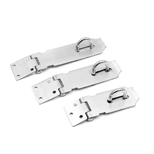 CHOUXUANGA Türvorhängeschloss-Haspe, 1pc 90/180 Grad Dual-Use Edelstahl Vorhängeschloss Haspen Einbruchsichere Bolzen Schnalle Fenster Riegel Haspe(3 inch) von CHOUXUANGA