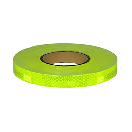 Reflektierendes Band, Hochviskoses, wasserdichtes Sicherheitsklebeband mit Gefahrenhinweis for den Außenbereich, 2 cm x 45 m(Fluorescent yellow green) von CHOUXUANGA