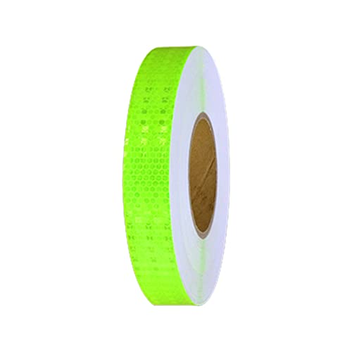 Reflektierendes Band, Reflektierendes Warnband, Nachtsicherheitsaufkleber, Reflektor-Sicherheitsband for Markieren von Bereichen, Objekten und Fahrzeugen, 1,2 Zoll x 164 Fuß(Fluorescent yellow) von CHOUXUANGA