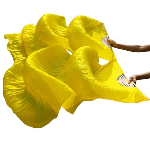Tanzfächer, Seidenfächer, Bauchtanz-Fächerschleier aus Bambus-Imitat-Seide, handgefärbt, mehrfarbig, 120–240 x 90 cm, 2 Stück(108,Imitationsilk-150x90) von CHOUXUANGA