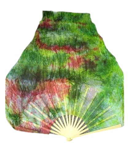 Tanzfächer, Seidenfächer, Bauchtanz-Fächerschleier aus Bambusseide, mehrfarbig, mehrere Größen, 2er-Pack(Sky Blue,120cm) von CHOUXUANGA