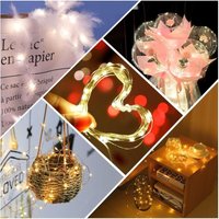 10 LED-Lichterketten, batteriebetrieben, 1 m, 10 LEDs, Mini-Kupferdraht, Lichterkette, Girlande, für Weihnachtsfeiern, Hochzeiten, Garten, Terrasse, von CHOYCLIT