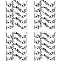 20 Stück Edelstahl-Ösenplatte, Kajak-Deckschnallen Edelstahlöse, Buckelform Feste Schnalle, Edelstahl-Ösenplatten, mit 40 Stück Schrauben, für 20 Stück Edelstahl-Ösenplatte, Kajak-Deckschnallen Edelstahlöse, Buckelform Feste Schnalle, Edelstahl-Ösenplatten, mit 40 Stück Schrauben, für von CHOYCLIT