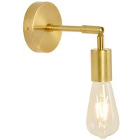 2er-Set Vintage-Wandleuchten im Industriestil aus gebürstetem Messing für Badezimmer an der Wandbeleuchtungsstange (Goldfarbe) von CHOYCLIT