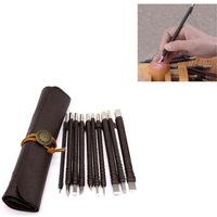CHOYCLIT 10-teilige Meißel für Steinschnitzwerkzeuge, Schnitzwerkzeuge aus Wolframstahl, für Holz, Stein, geschnitzter Abschnitt, Hartmetall, von CHOYCLIT