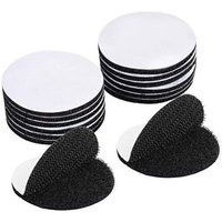 CHOYCLIT 15 Stück schwarze doppelseitige Kratzaufkleber, selbstklebendes Klebeband, extra starker doppelseitiger Klebstoff, rund (5 x 5 cm) von CHOYCLIT