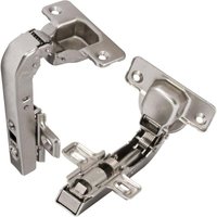 CHOYCLIT 2 unsichtbare 90°-Clip-On-Scharniere für eintürige Eckschranktüren mit Dämpfer und Clip-Montageöffnung 35 mm von CHOYCLIT