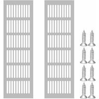 CHOYCLIT 2er Set Lüftungsgitter Rechteckig, Alu Lüftungsgitter Außenbelüftung 80x250mm von CHOYCLIT