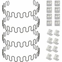 CHOYCLIT 4 Stück 20 Zoll Sofa-Ersatzfedern mit 8 S-Clips, 4,0 Drahtdurchmesser Sofafeder-Reparaturset für Möbel, Heimdekoration, Sitz von CHOYCLIT