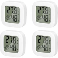 CHOYCLIT 4er-Pack Innenthermometer, Mini-Thermometer, Hygrometer, hochpräziser Temperatur- und Feuchtigkeitsmonitor mit luftangenehmem Symbol für von CHOYCLIT