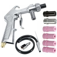 CHOYCLIT Druckluft-Sandstrahlpistole mit 1 m Zufuhrschlauch, Sandstrahlpistole mit 3 6 mm Keramikdüsen, Weiß- und Schwarzmetall, Luftanschluss CHOYCLIT Druckluft-Sandstrahlpistole mit 1 m Zufuhrschlauch, Sandstrahlpistole mit 3 6 mm Keramikdüsen, Weiß- und Schwarzmetall, Luftanschluss von CHOYCLIT