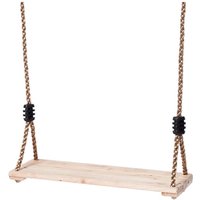 CHOYCLIT Hängende Baumschaukel für Erwachsene und Kinder, Outdoor/Indoor, vierteilige, korrosionsbeständige Schaukel aus poliertem Holz von CHOYCLIT