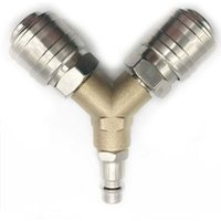 CHOYCLIT Kompressor Armatur, Druckluftverteiler, 1/4 Druckluft Armatur 3 Wege Schnellverschluss Druckluftverbinder mit Außengewinde Y-Verteiler CHOYCLIT Kompressor Armatur, Druckluftverteiler, 1/4 Druckluft Armatur 3 Wege Schnellverschluss Druckluftverbinder mit Außengewinde Y-Verteiler von CHOYCLIT