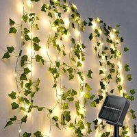 CHOYCLIT Solar-Lichterkette für den Außenbereich, künstliche Efeu-Solar-Lichterkette, 10 m, 100 LEDs, wasserdichte Lichterkette, 8 Beleuchtungsmodi, CHOYCLIT Solar-Lichterkette für den Außenbereich, künstliche Efeu-Solar-Lichterkette, 10 m, 100 LEDs, wasserdichte Lichterkette, 8 Beleuchtungsmodi, von CHOYCLIT