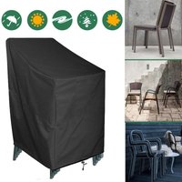 CHOYCLIT Stapelbare Gartenstuhlabdeckung 65x65x80/120cm, 420D Oxford wasserdichte Outdoor-Stuhlabdeckung, Gartenstuhl-Schutzhaus, Gartenstuhl-Plane CHOYCLIT Stapelbare Gartenstuhlabdeckung 65x65x80/120cm, 420D Oxford wasserdichte Outdoor-Stuhlabdeckung, Gartenstuhl-Schutzhaus, Gartenstuhl-Plane von CHOYCLIT