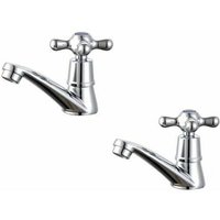 CHOYCLIT Waschtischarmatur, 2er Set Badarmaturen Waschtischarmaturen Waschtischarmaturen mit Kreuzgriff Chrom poliert CHOYCLIT Waschtischarmatur, 2er Set Badarmaturen Waschtischarmaturen Waschtischarmaturen mit Kreuzgriff Chrom poliert von CHOYCLIT