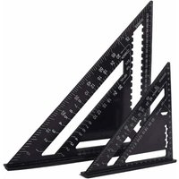 Multifunktions-Zimmermannswinkel 18 cm und 30 cm, Dreieck-Lineal aus Metall und Aluminium, Anreißlehre, Winkelmesser, Winkel 45 90 von CHOYCLIT