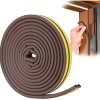 Türdichtung, PVC Fensterdichtung D-Profil, Tür- und Fensterdichtung mit starker Haftung, geräuschdämmend und wetterfest, 6 Meter (Braun) von CHOYCLIT