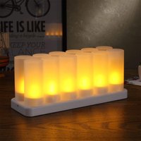Wiederaufladbare Kerzen, 12 flammenlose LED-Teelichter, die wie echte Kerzen flackern, für Partys, Veranstaltungen, Hochzeiten, Bars, Familien, Wiederaufladbare Kerzen, 12 flammenlose LED-Teelichter, die wie echte Kerzen flackern, für Partys, Veranstaltungen, Hochzeiten, Bars, Familien, von CHOYCLIT