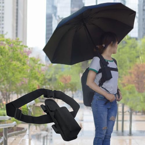 CHOYTONG Freihändiger Regenschirmhalter Nur für Rucksack, tragbare Regenschirm-Halterung, passend für die meisten faltbaren Regenschirme von CHOYTONG