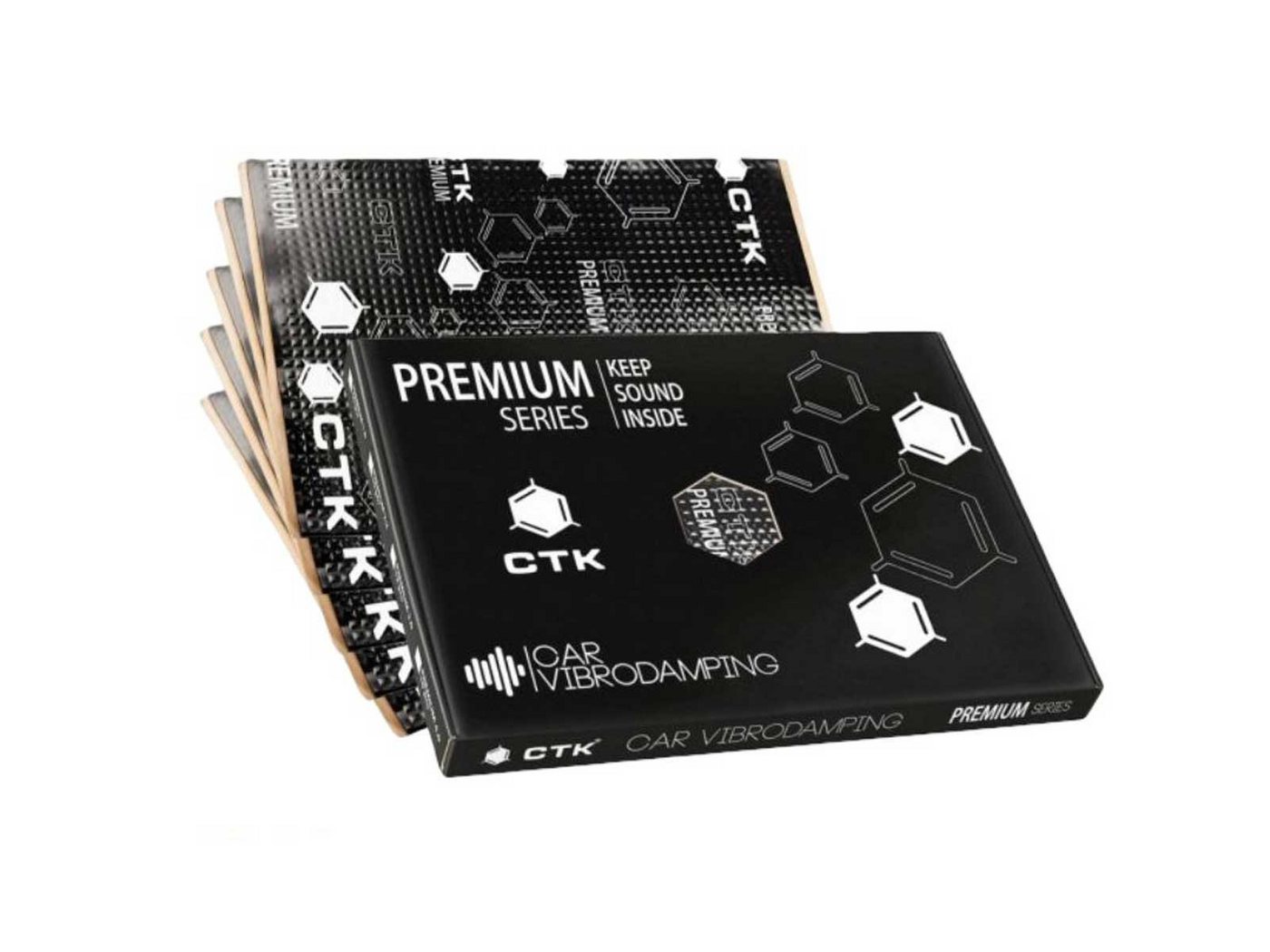 CHP Dämmplatte CTK PREMIUM 3,0mm Schwingungsdämpfendes Material 370 x 500mm 12Stk von CHP