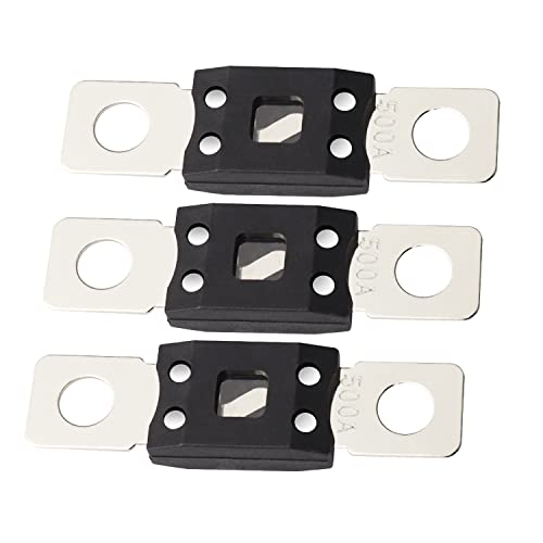 CHRI Mega Hochstromsicherung Schraubsicherung 3 Stück Sicherung 500A Ampere bis 58V DC - KFZ Auto LKW von CHRI