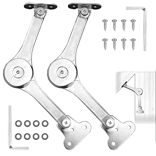 Deckelstützscharniere Klappenhalter Klappenbeschlag Klappenstütze 2 Stück Deckelstütze Scharnier Klappscharnier für Küchentür, Kleiderschrank Öffnungswinkel 75 ° / 90 ° / 110 ° von CHRI