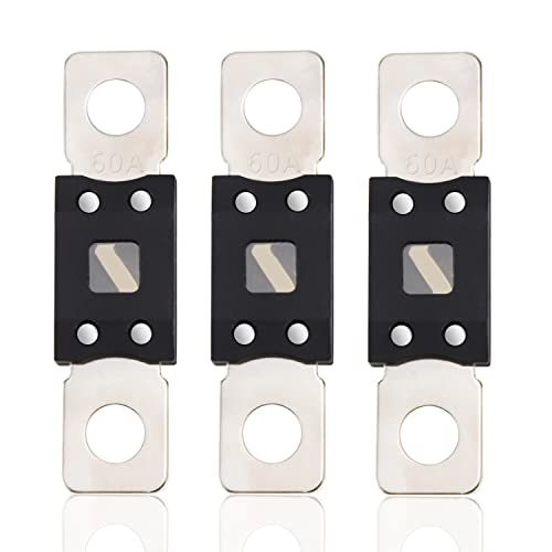 CHRI Mega Hochstromsicherung Schraubsicherung 3 Stück Sicherung 60A Ampere bis 58V DC - KFZ Auto LKW von CHRI