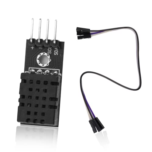 Temperatursensor und Luftfeuchtigkeitssensor, 2.5V bis 5.5V mit I2C Schnittstelle Temperatur Sensor für DIY Mikroelektronik-Projekte Kompatibel mit RPi (1 STK) von CHRI