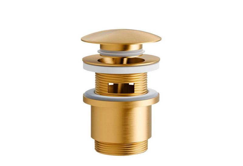 CHRIS BERGEN Ablaufgarnitur Ablaufventil mit oder ohne Staufunktion in Chrom, Schwarz matt und Brushed Gold von CHRIS BERGEN
