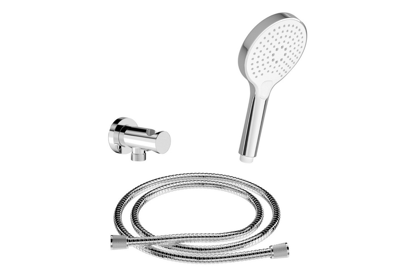 CHRIS BERGEN Brausegarnitur SET aus Handbrause, Wandanschlussbogen und Brauseschlauch, in Chrom CHRIS BERGEN Brausegarnitur SET aus Handbrause, Wandanschlussbogen und Brauseschlauch, in Chrom von CHRIS BERGEN